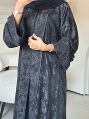 C 0848 Black Printed Abaya
