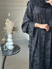 C 0848 Black Printed Abaya