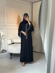 C 0851 Black Beaded Abaya