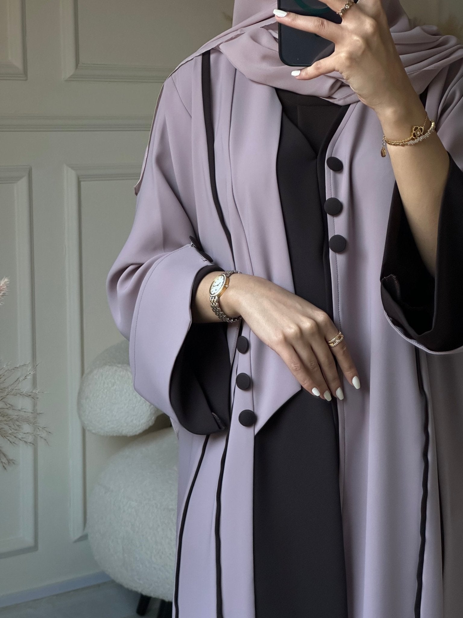 C 0857 Nude Brown Abaya