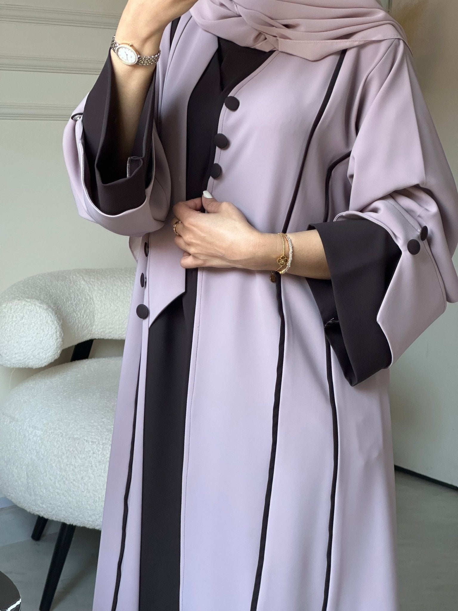 C 0857 Nude Brown Abaya