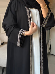 C 0858 Black Beaded Abaya
