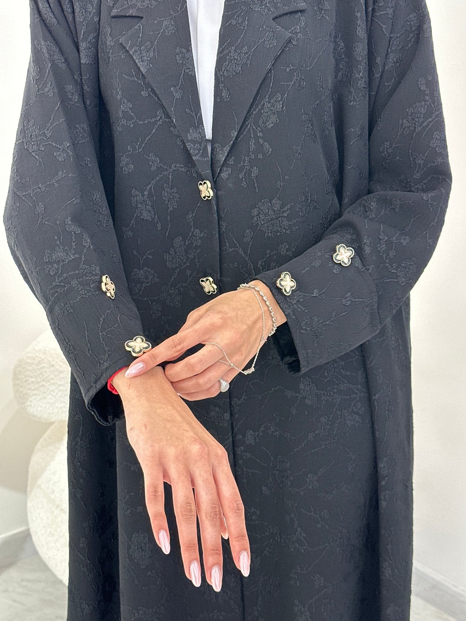 C 0864 Black Coat Abaya
