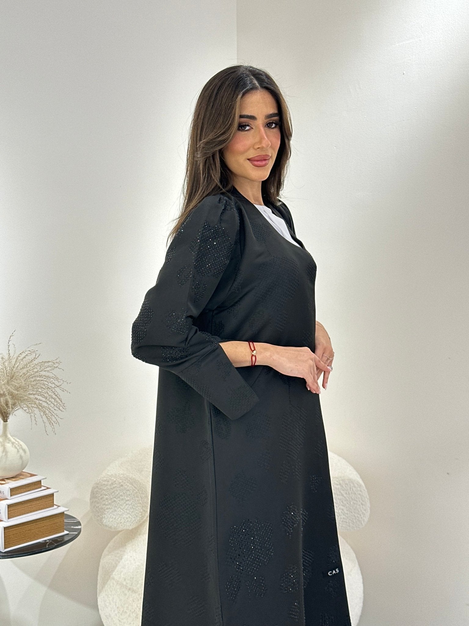 C 0871 Black Coat Abaya
