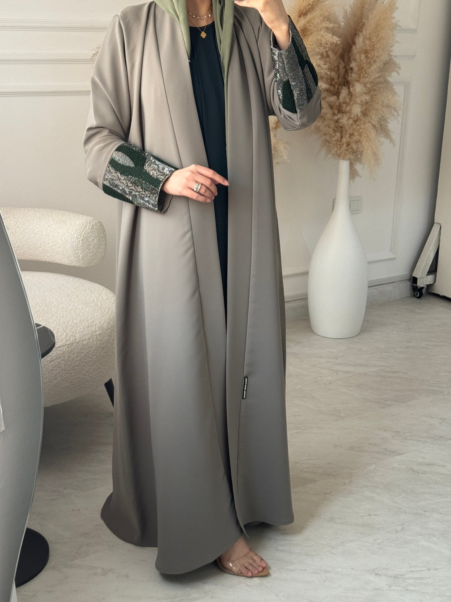 C 0875 - 03 Pistachio Green Eid Abaya