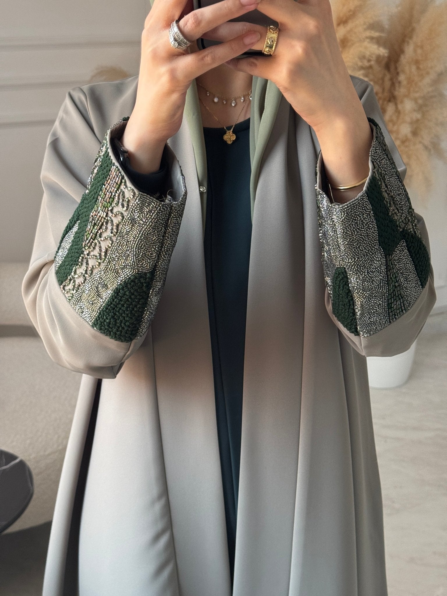 C 0875 - 03 Pistachio Green Eid Abaya