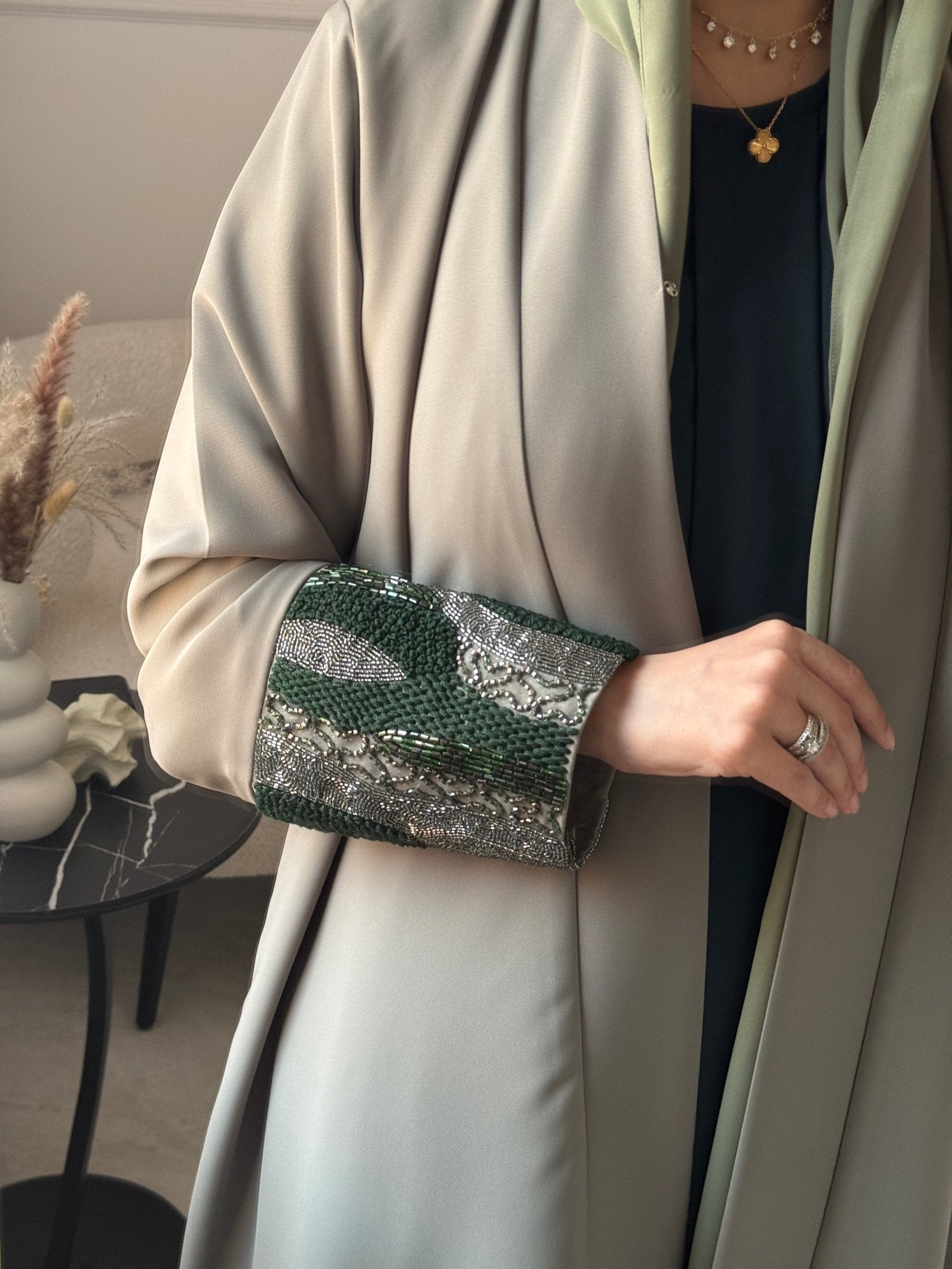 C 0875 - 03 Pistachio Green Eid Abaya