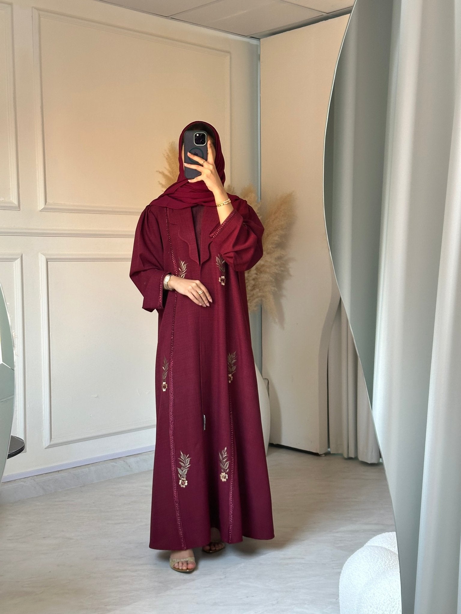 C 0884 Red Eid Abaya