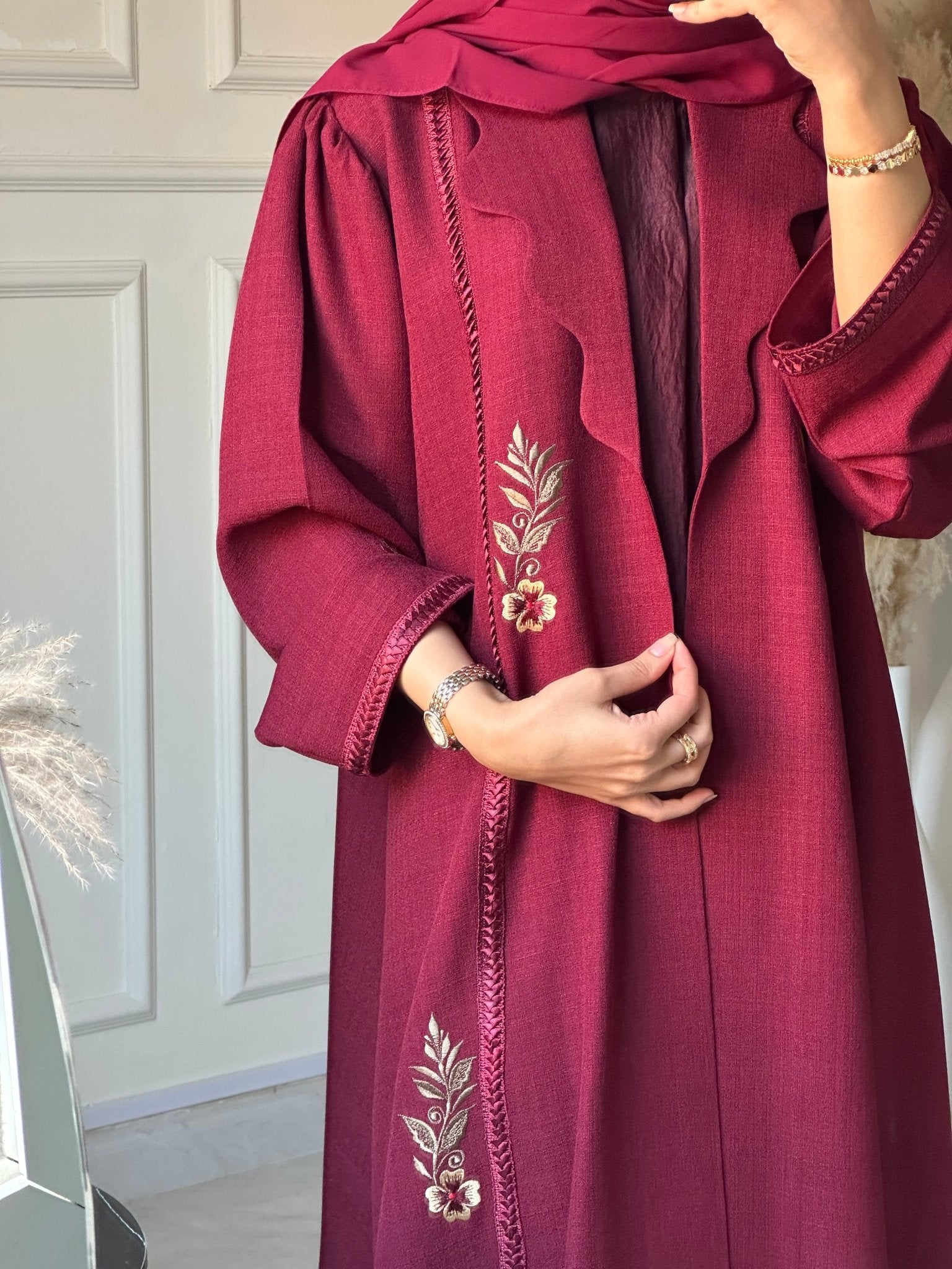 C 0884 Red Eid Abaya