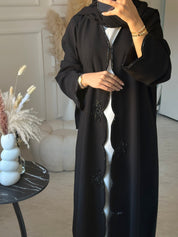 C 0887 Black Beaded Abaya