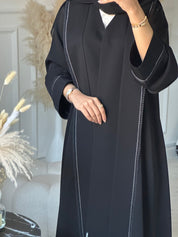 C 0891 Black Lace Abaya