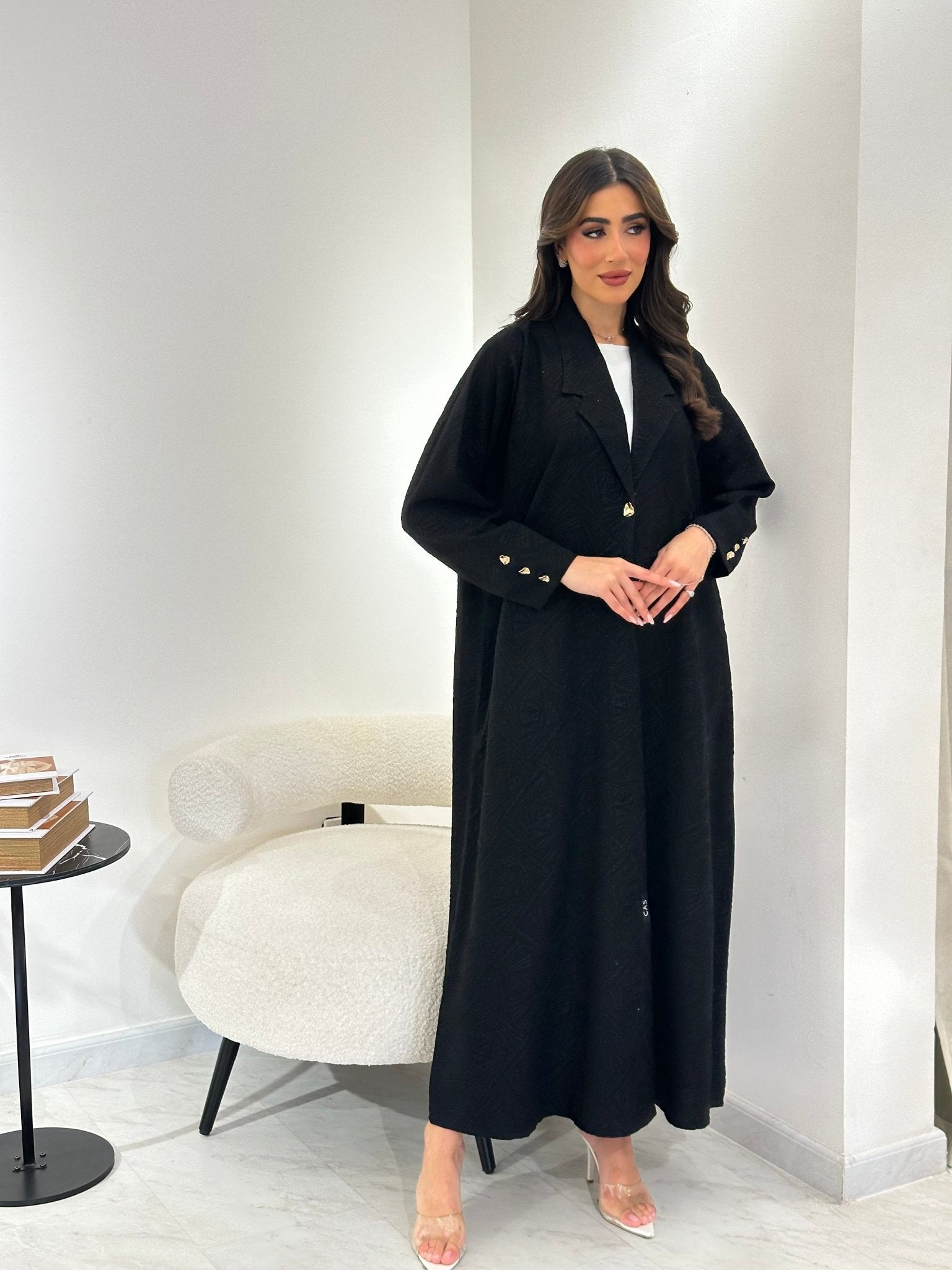 C 0897 Black Coat Abaya