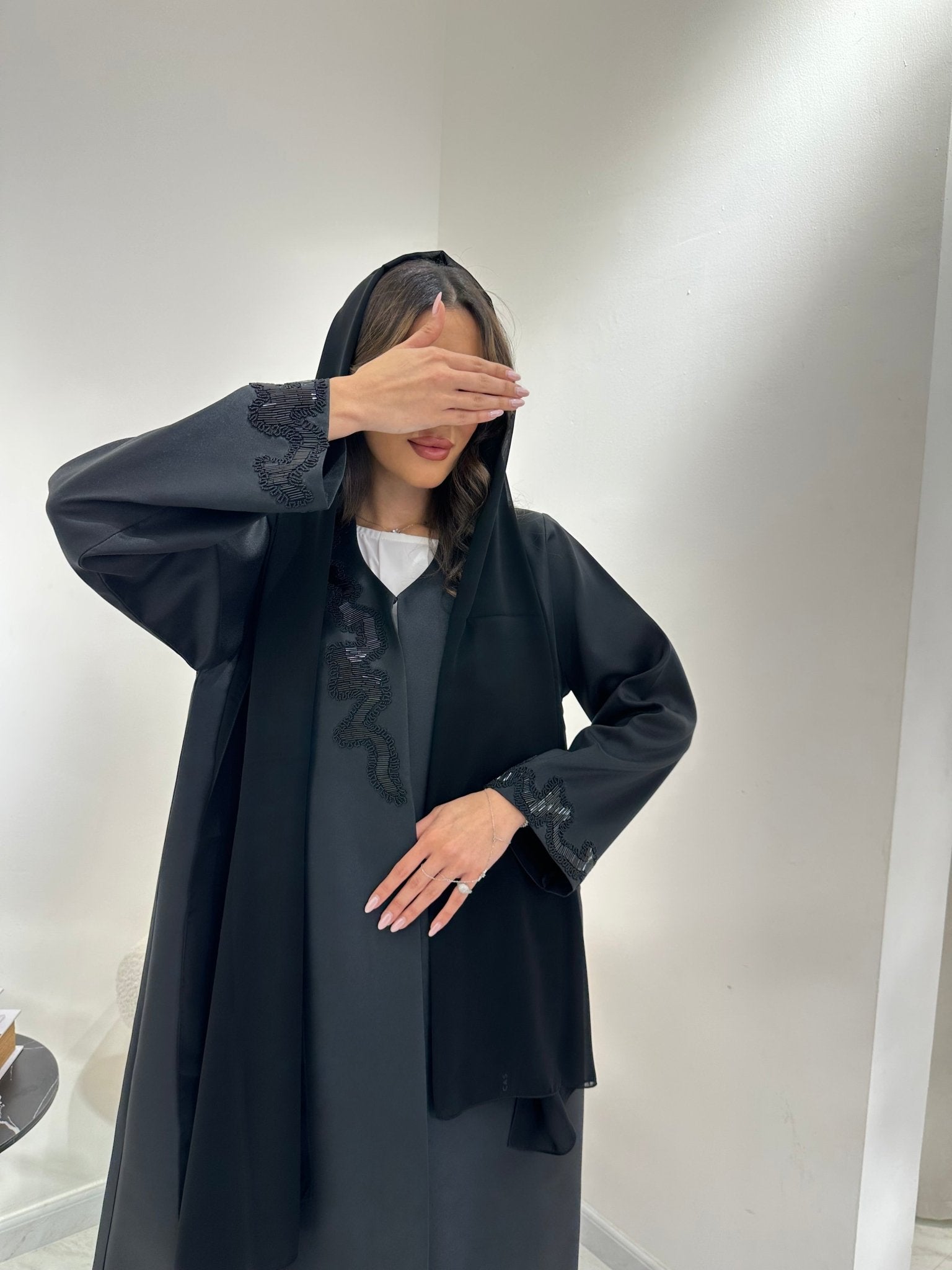C 0907 Black Abaya