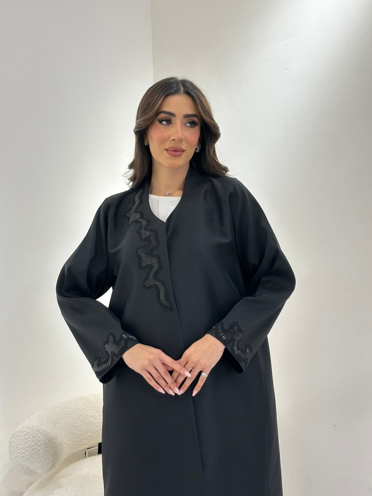 C 0907 Black Abaya