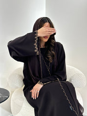 C 0915 Dark Brown Eid Abaya Set