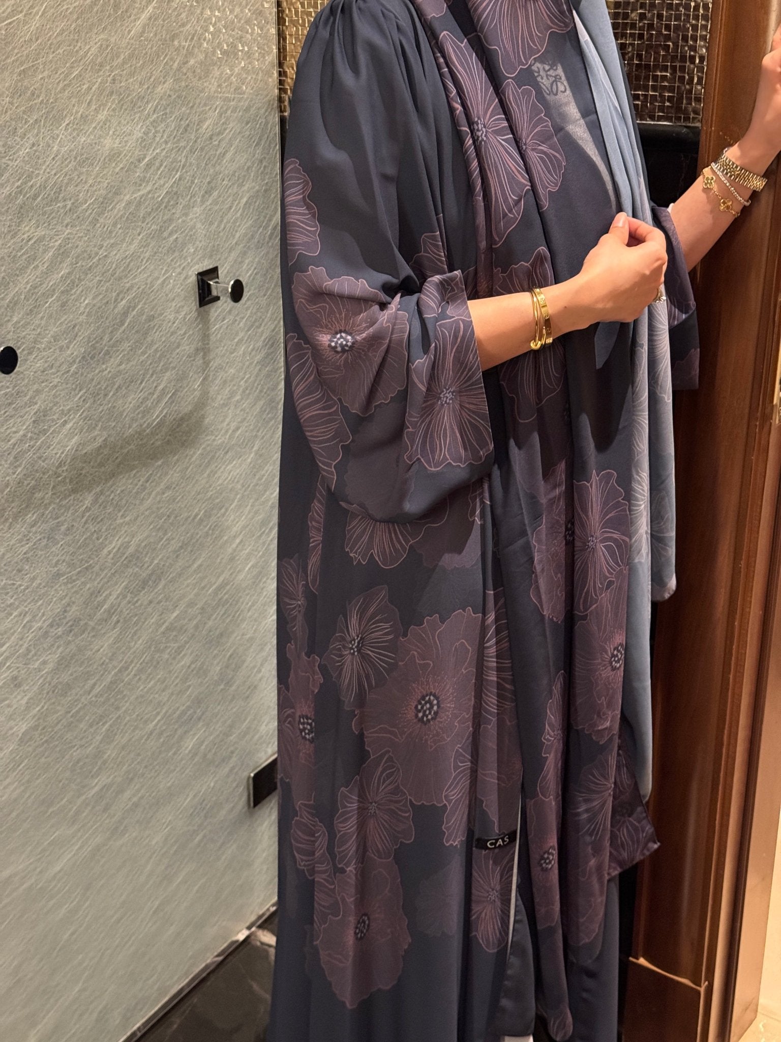 C 0918 Floral Printed Abaya