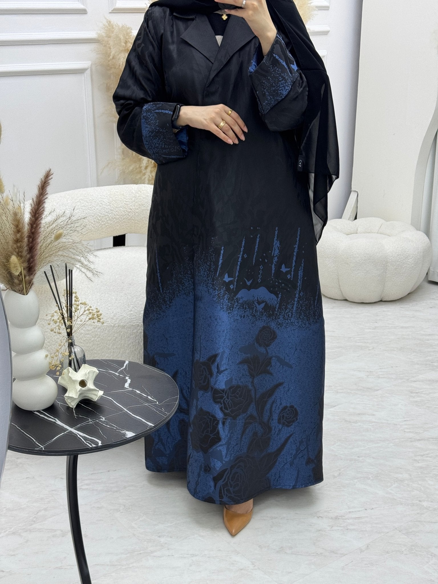 C 0926 - 04 Blue Coat Abaya