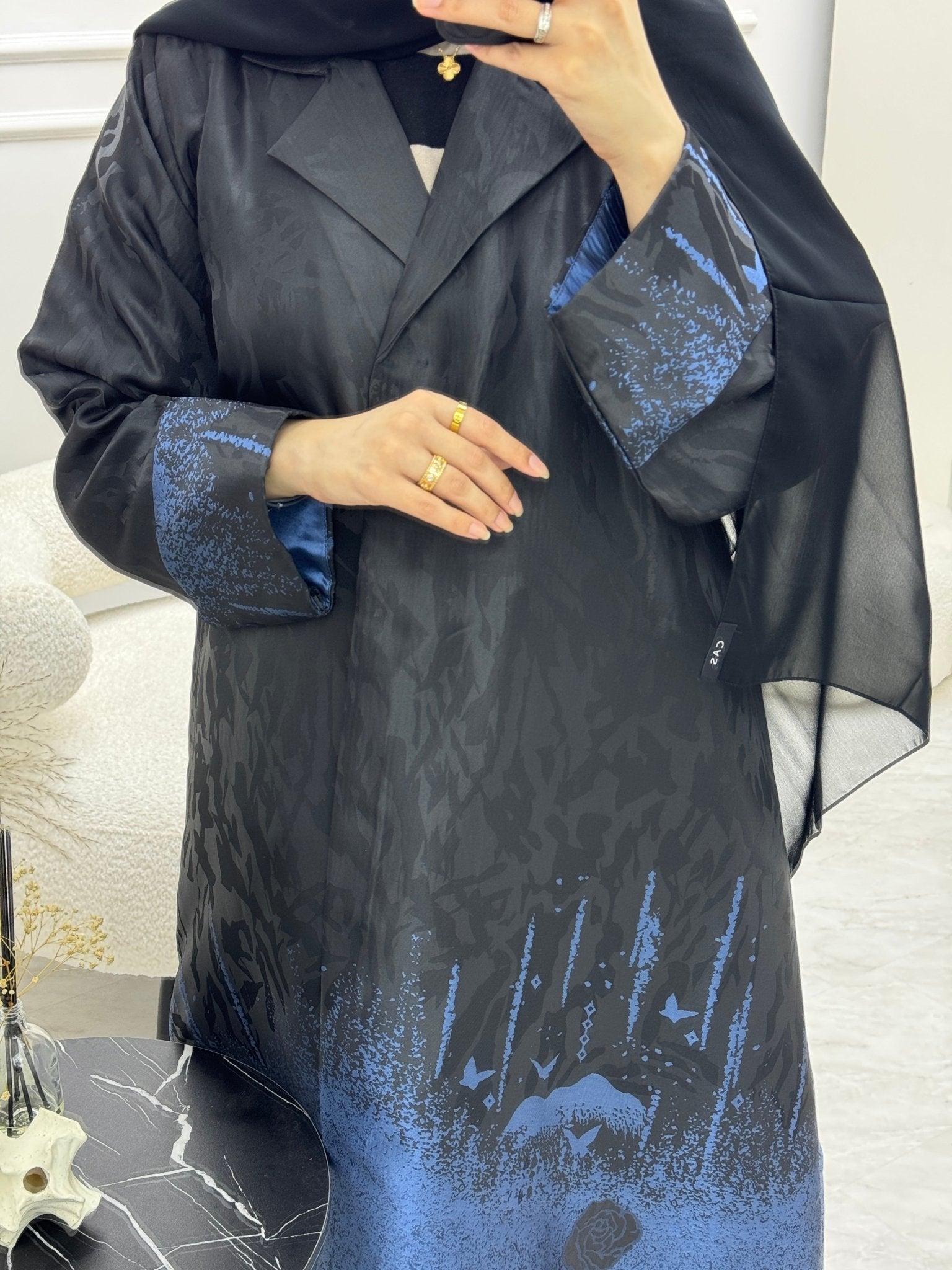 C 0926 - 04 Blue Coat Abaya