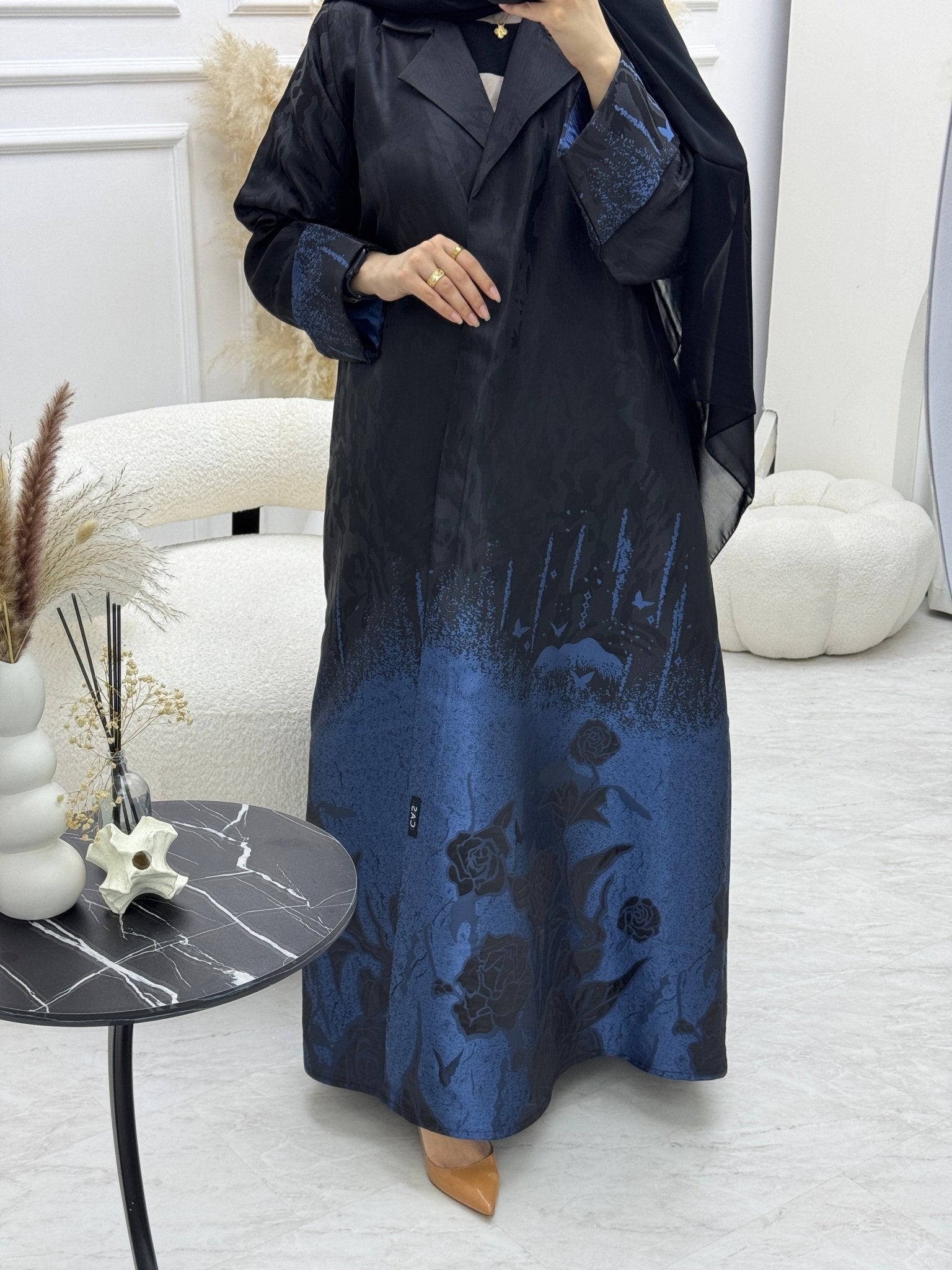C 0926 - 04 Blue Coat Abaya