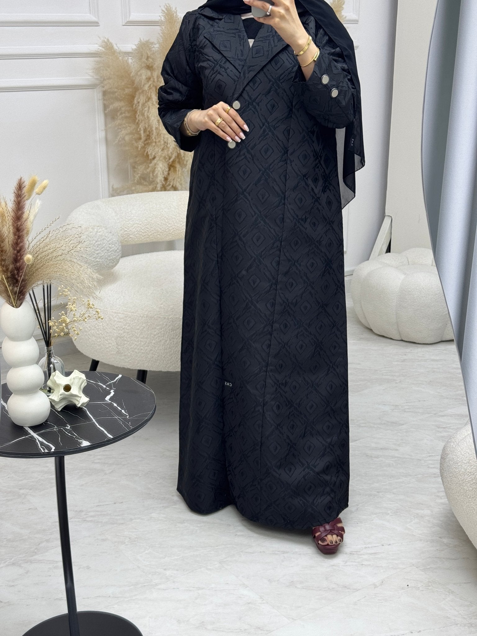 C 0937 Black Coat Abaya