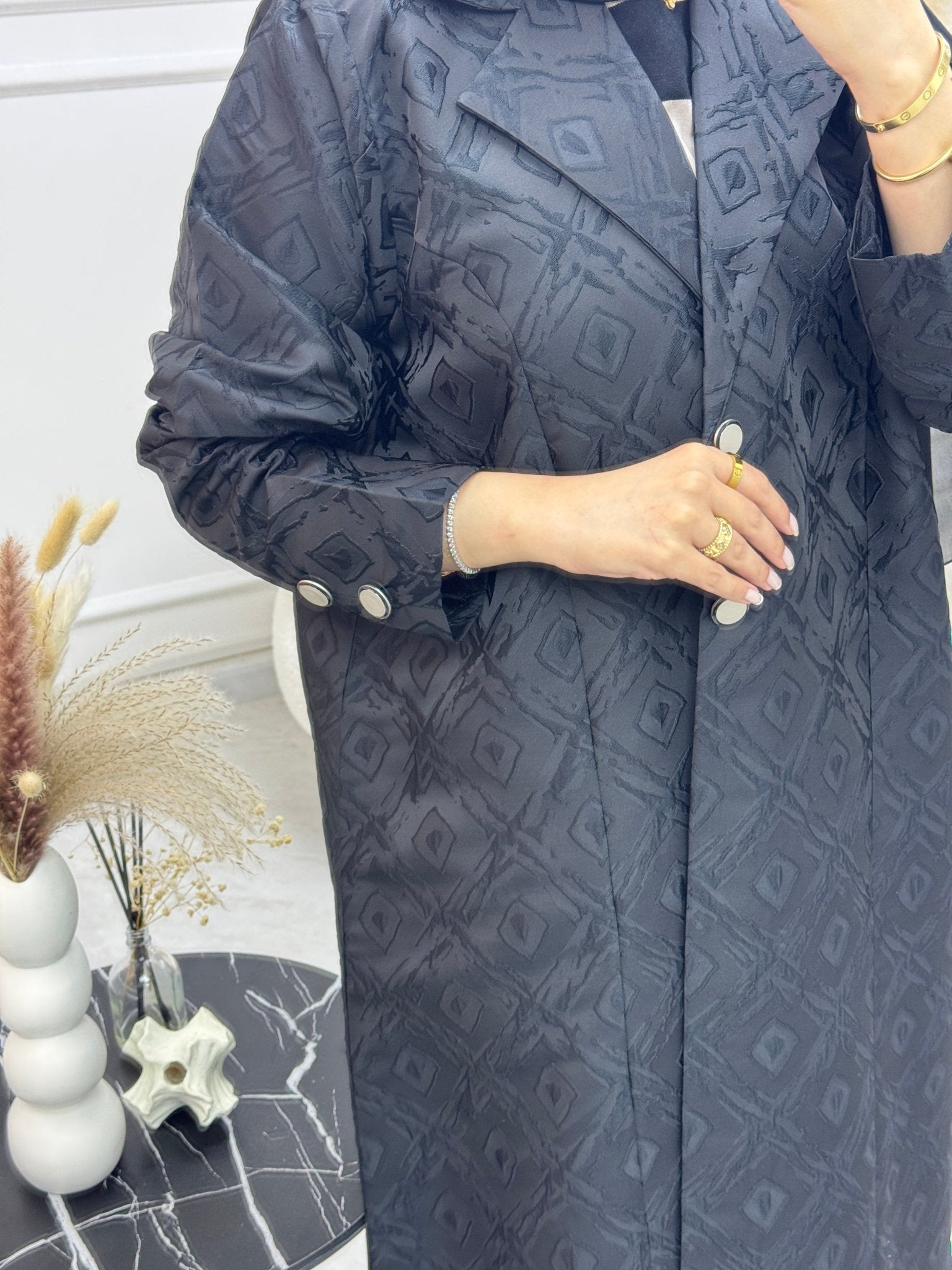 C 0937 Black Coat Abaya