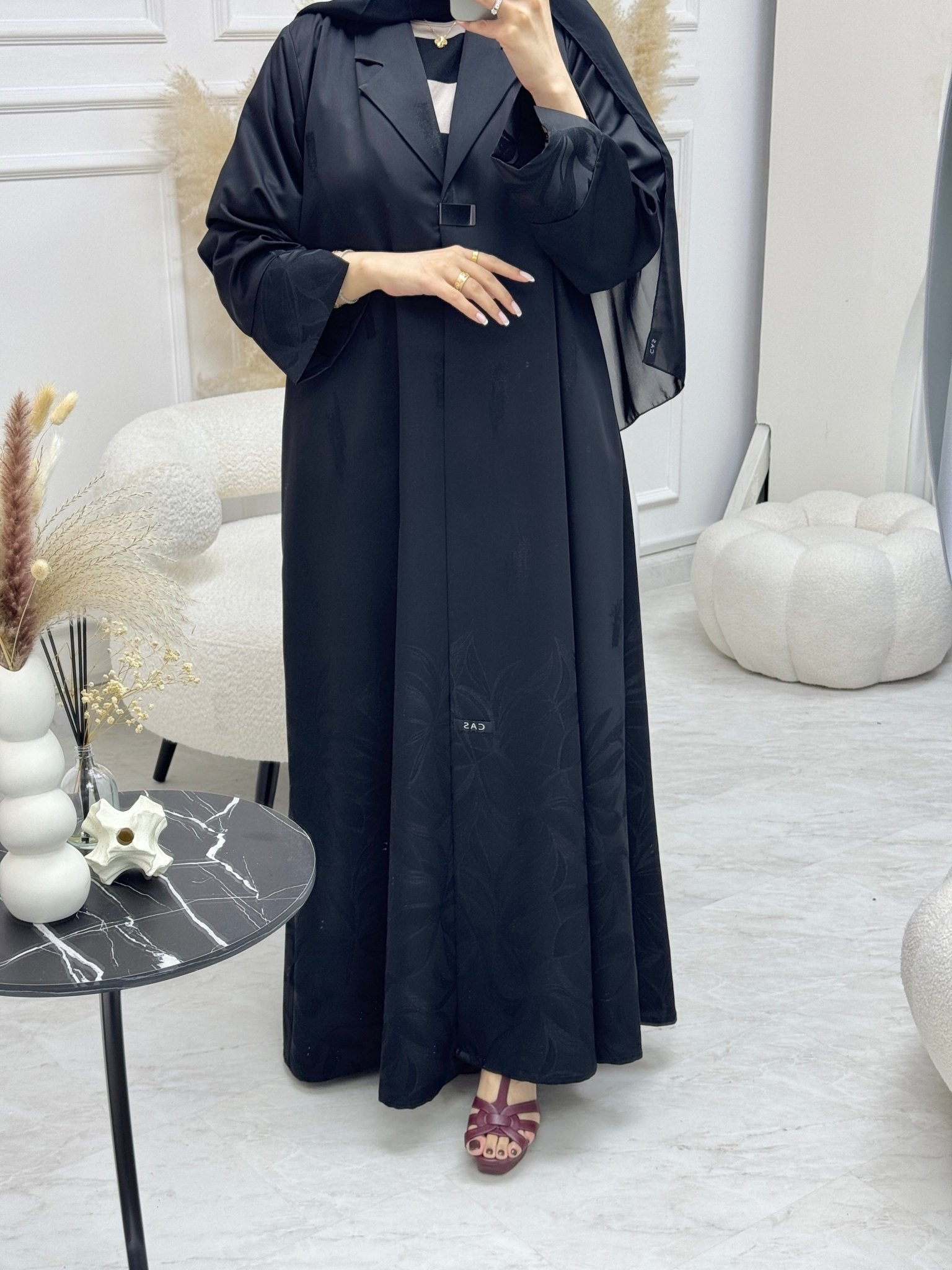 C 0940 Black Coat Abaya
