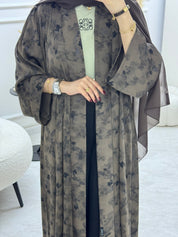 C 1007 - 05 Brown Printed Abaya
