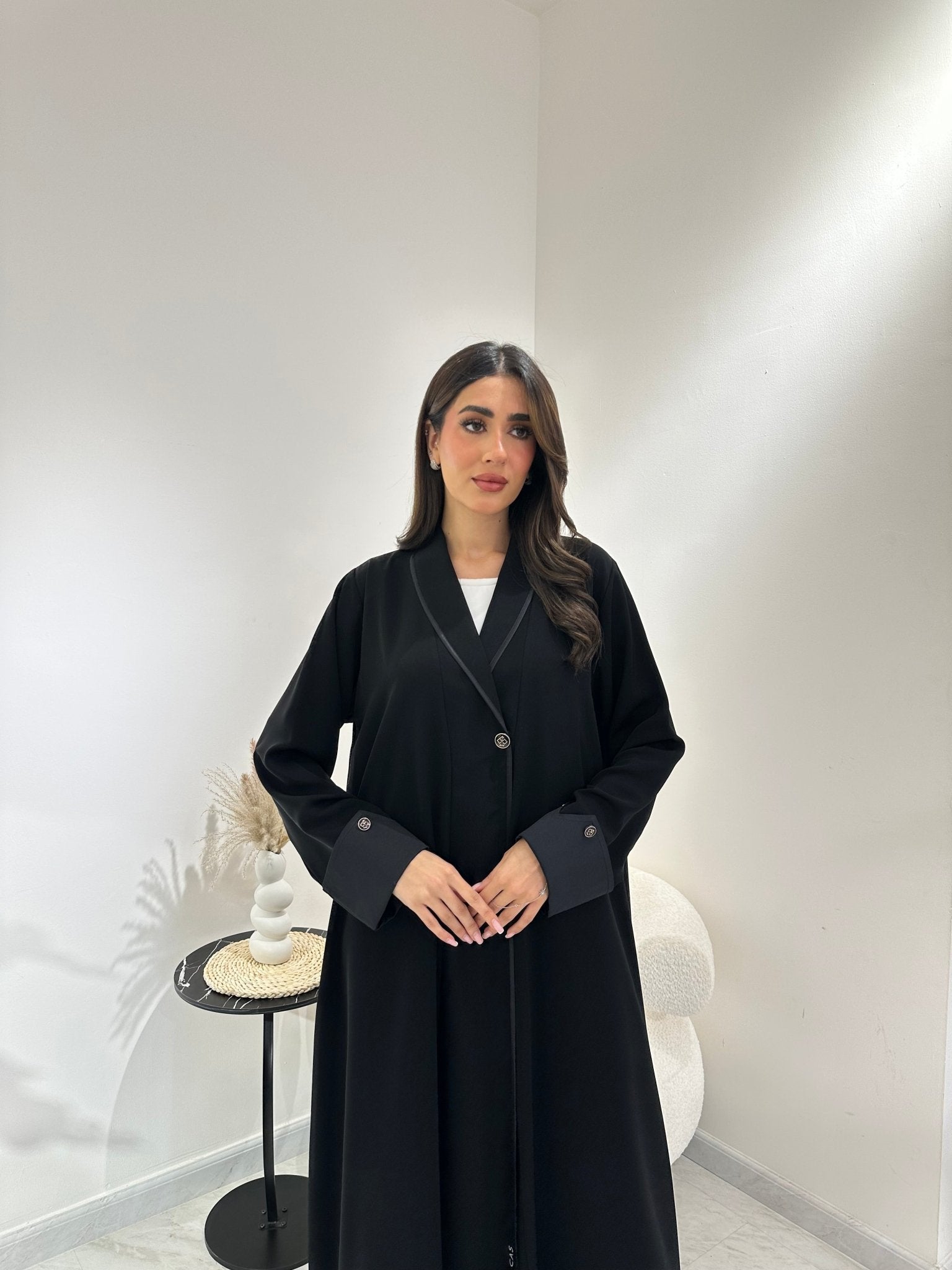 C 1020 Black Coat Abaya