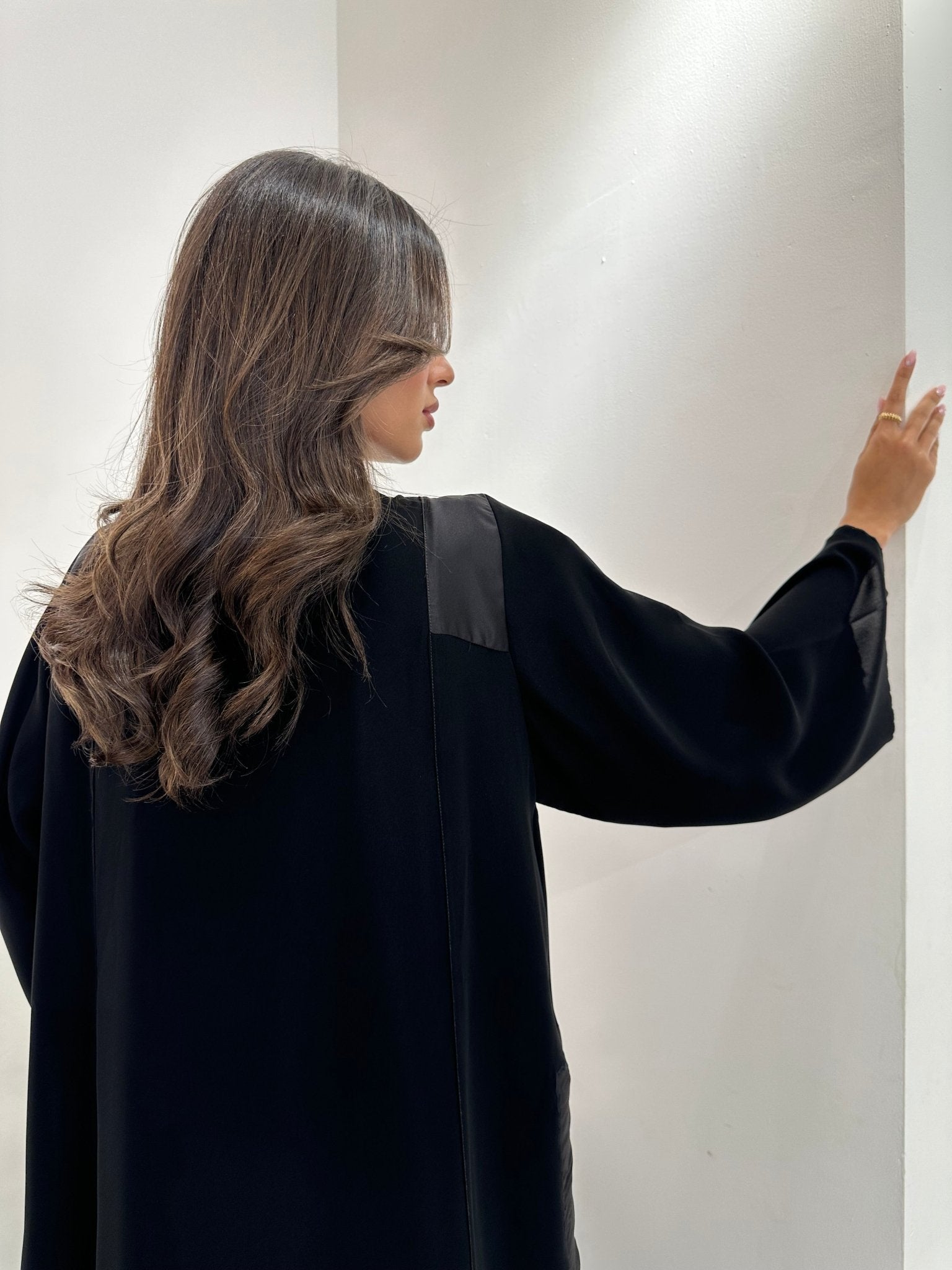 C 1040 Black Embroidered Abaya