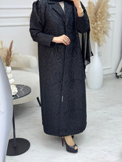 C 1093 Black Beaded Abaya