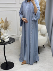 C 1108 Cornflower Lace Abaya