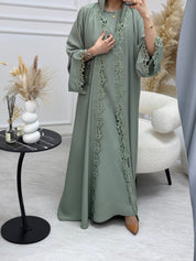 C 1109 Sweet Mint Lace Abaya