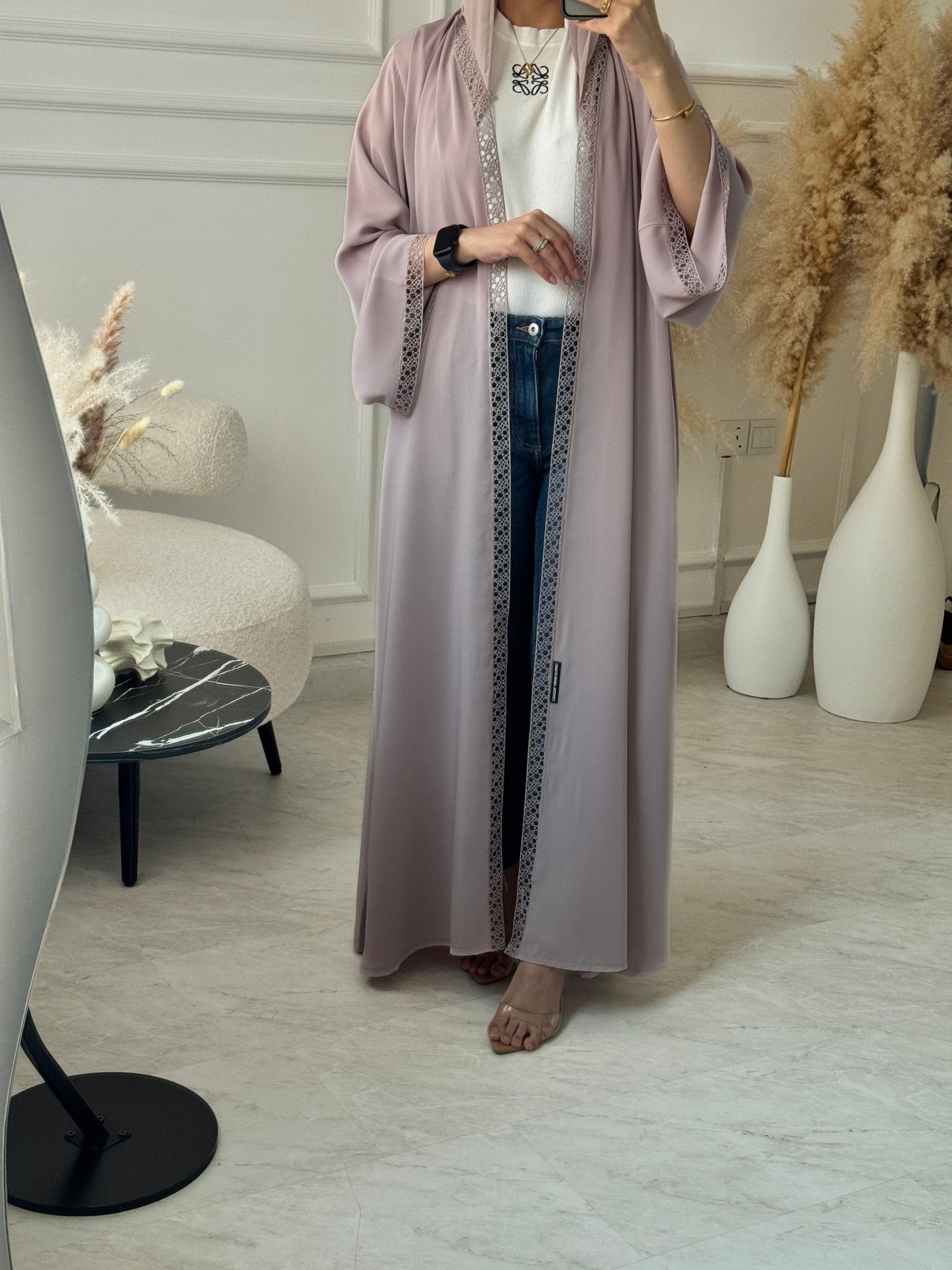 C 1132 Skin Lace Abaya