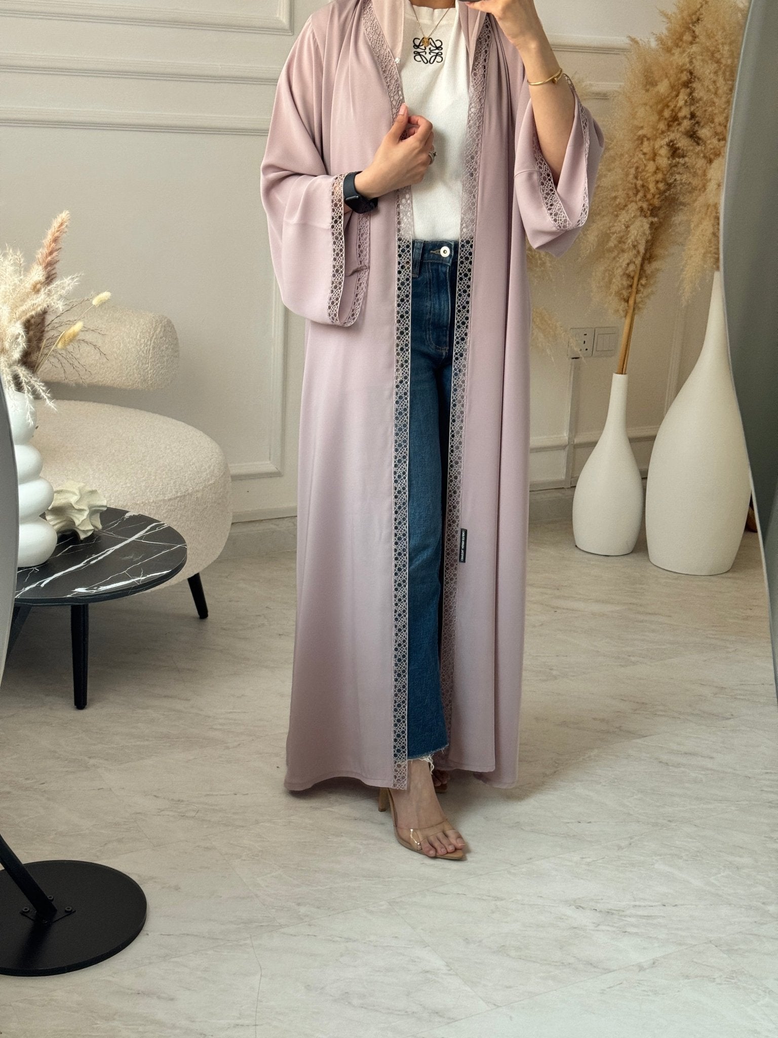C 1132 Skin Lace Abaya