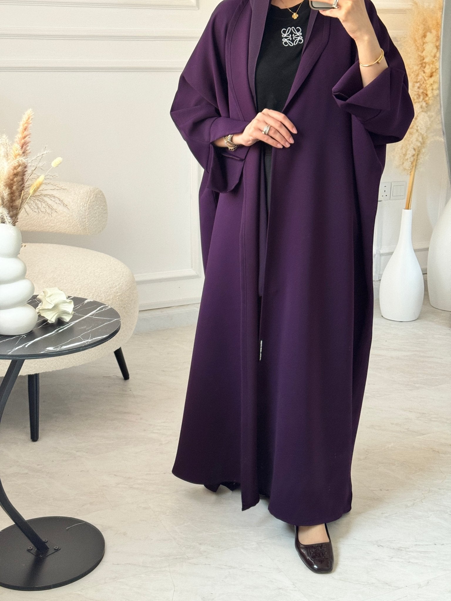 C 1133 Indigo Purple Bisht Abaya