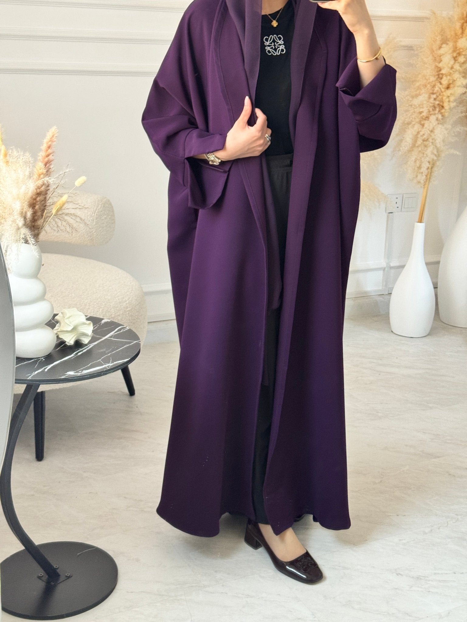 C 1133 Indigo Purple Bisht Abaya