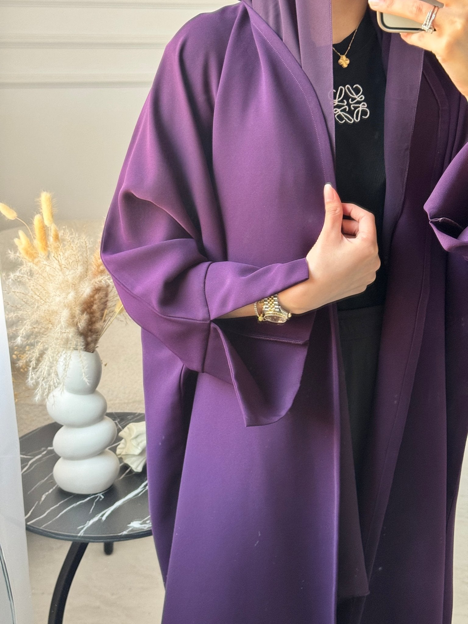 C 1133 Indigo Purple Bisht Abaya