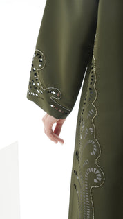 C 1142 Green Abaya