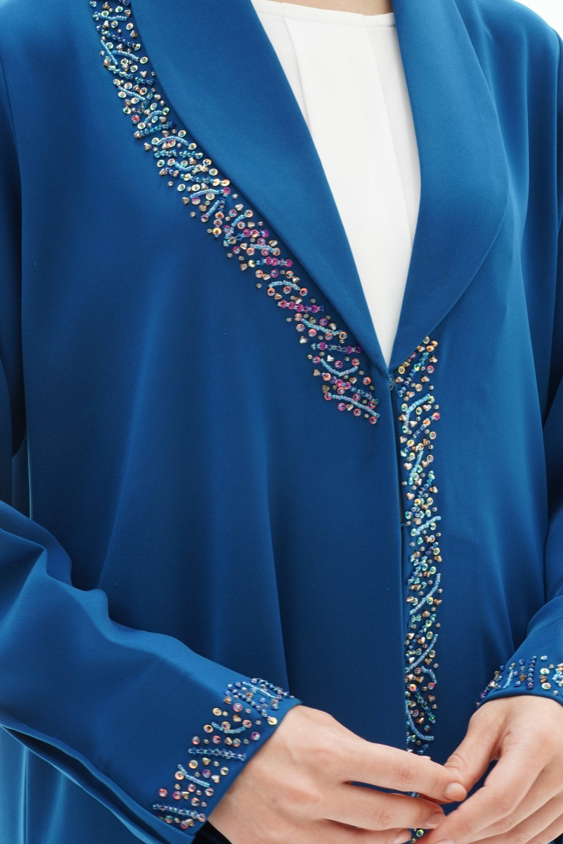 C 1143 Teal Abaya