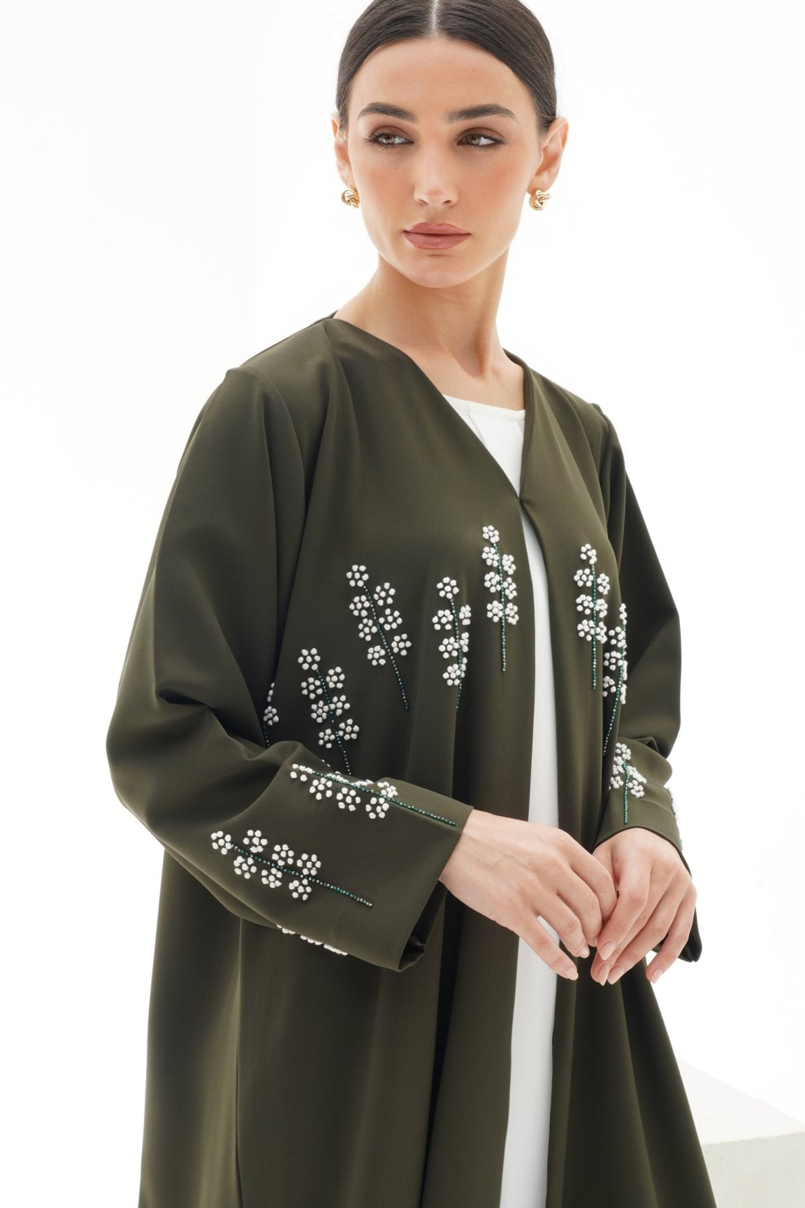 C 1145 Green Abaya