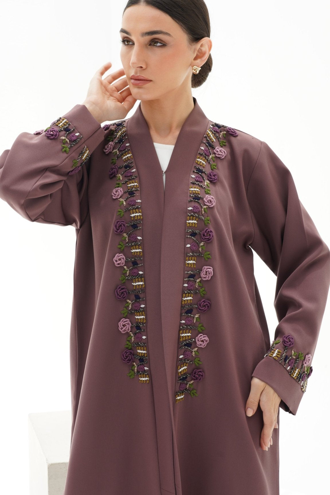 C 1147 Purple Abaya