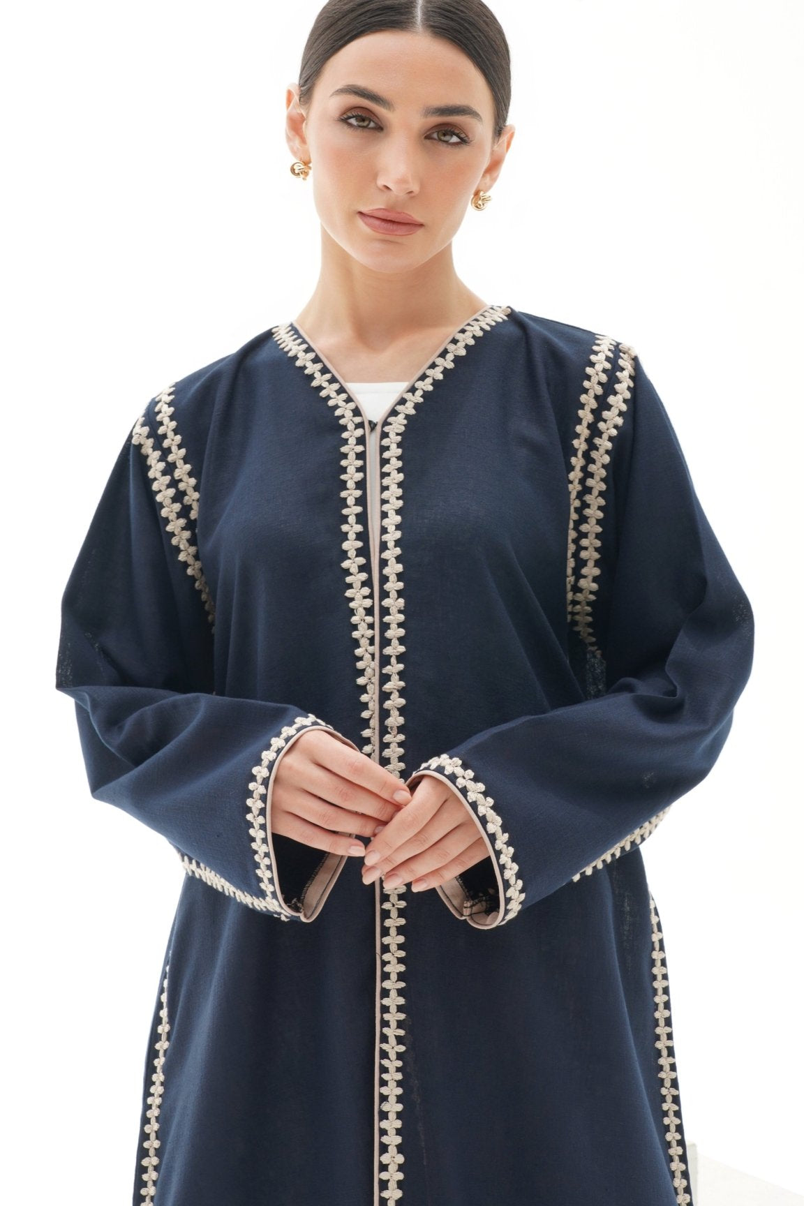 C 1152 Navy Blue Abaya