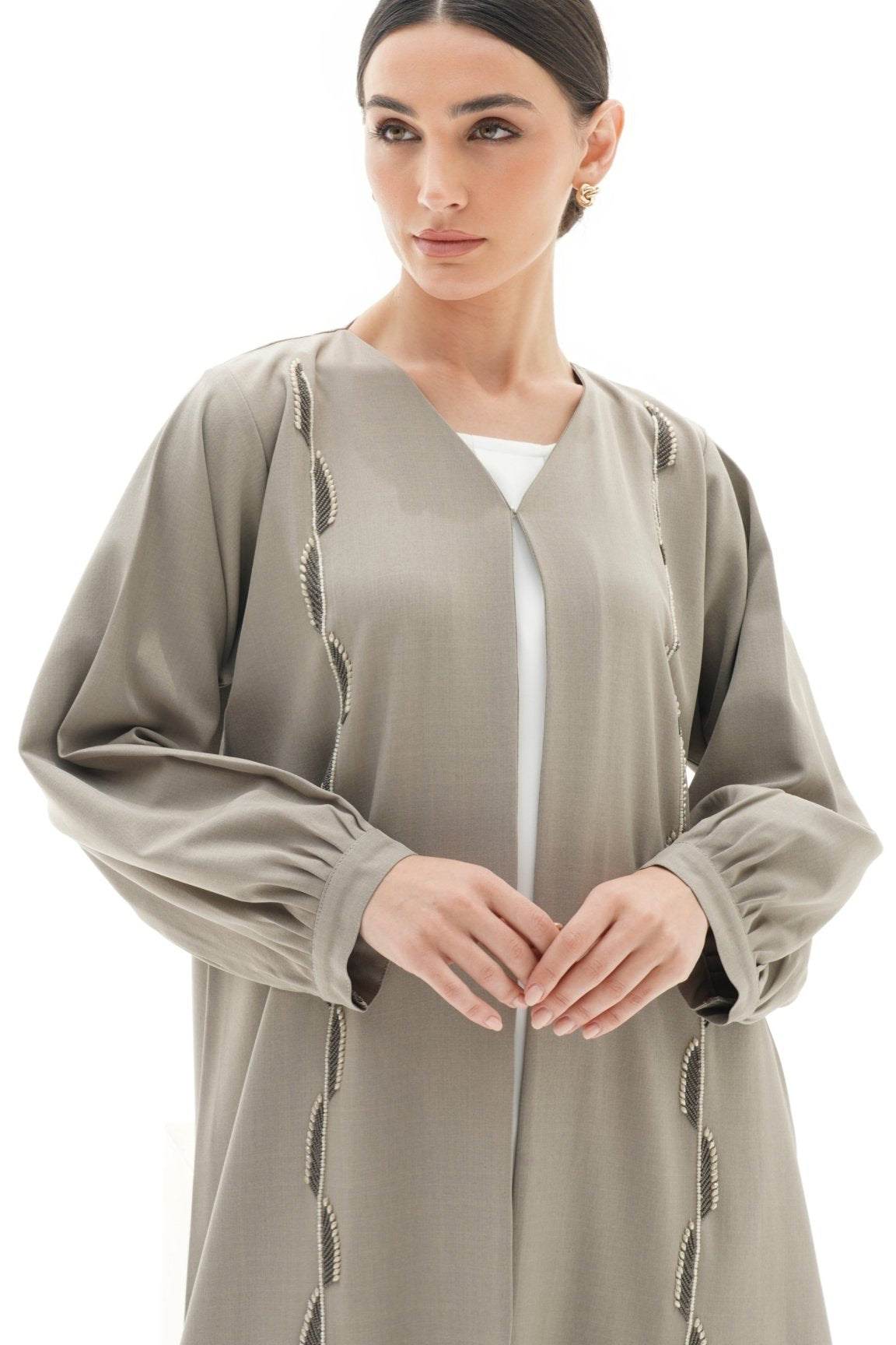 C 1154 Khaki Abaya