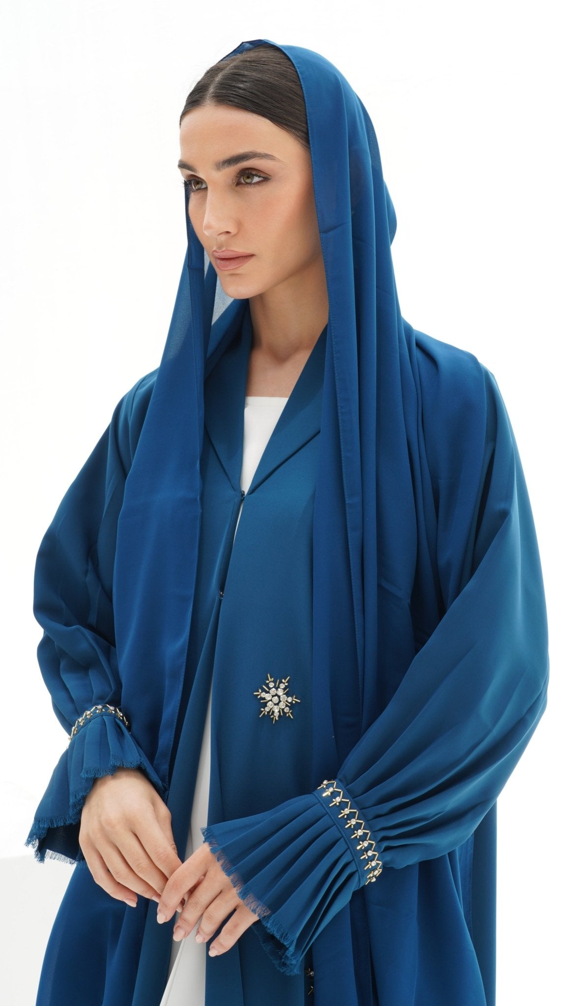 C 1156 Teal Abaya