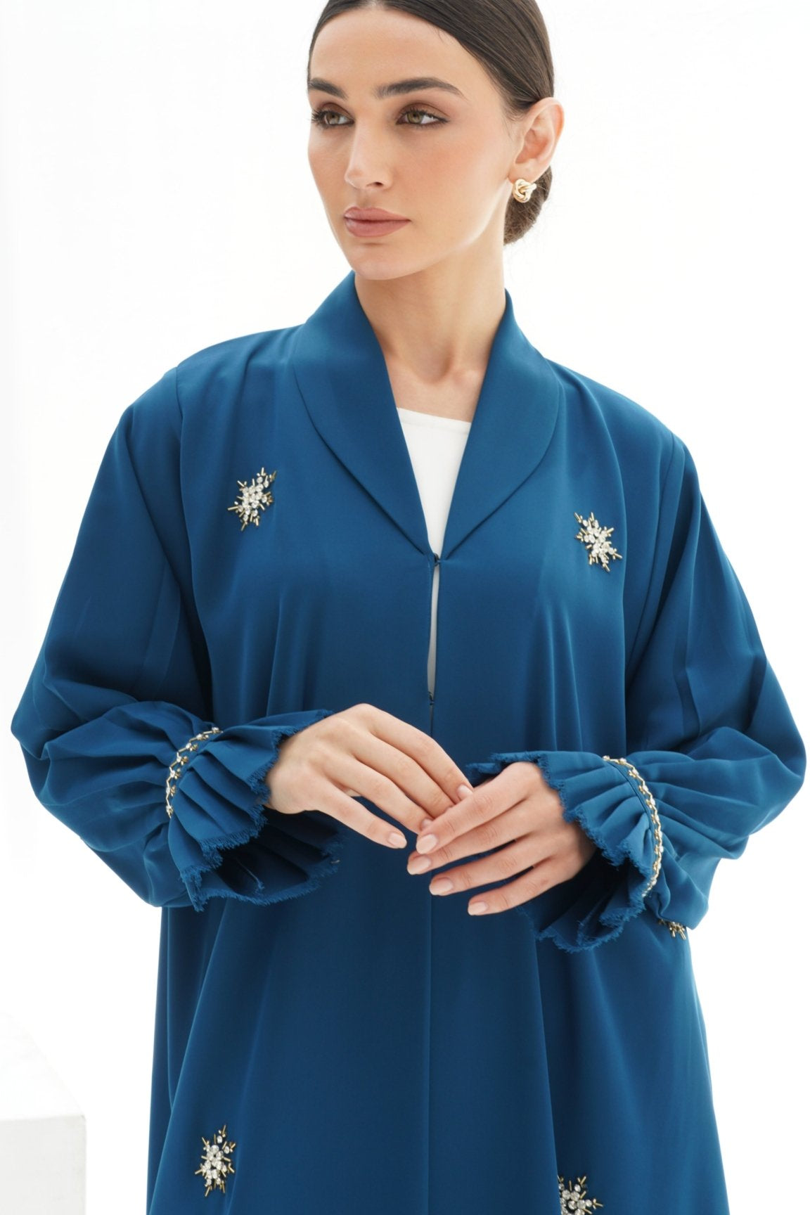 C 1156 Teal Abaya