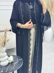 C 1211 Black Lace Abaya