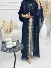C 1211 Black Lace Abaya