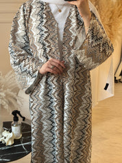 C 1225 Taupe Wave Abaya