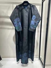 C 1255 - 06 Blue Black Printed Abaya