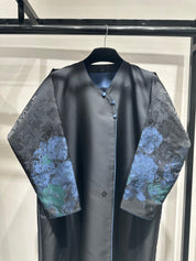 C 1255 - 06 Blue Black Printed Abaya